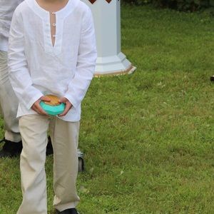 Boho special occasion boys 8 handmade top & pants